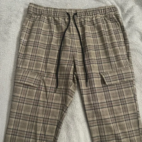 PacSun Brown Slim Plaid Pants